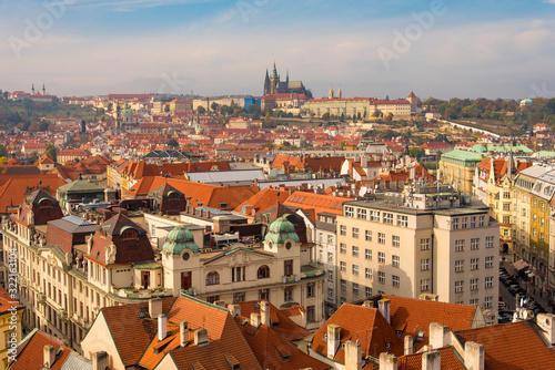Wallpaper Mural Red Rooftops of Buildings of the Old Town in Prague, Czechia Torontodigital.ca