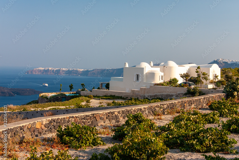 Blick über Caldera von Santorin in Griechenland