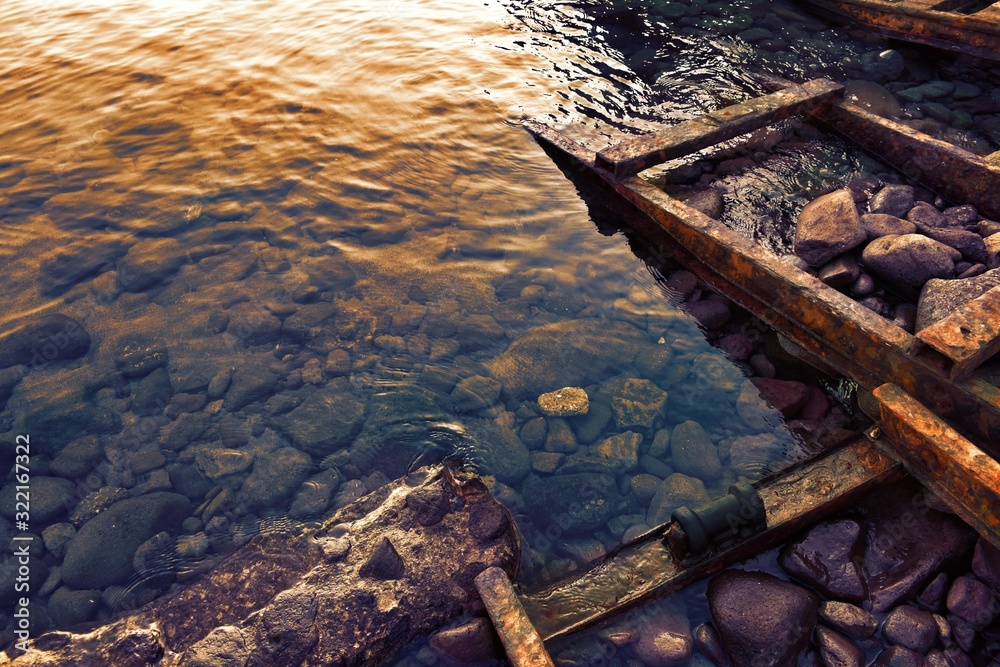 old fishing boat on the beach