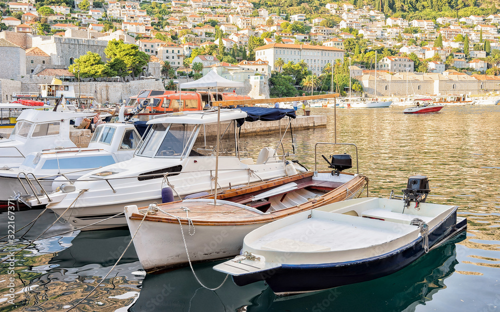 Sailboats in Adriatic Sea in Dubrovnik