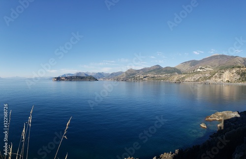 Aerial view of the sea, Calabria (Italy).