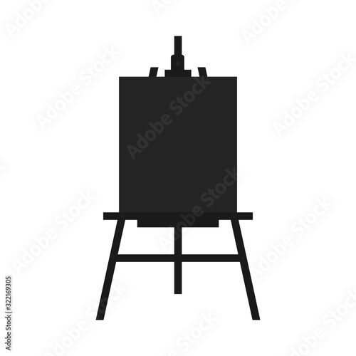 Easel icon. White background with shadow design. Vector illustration. photo