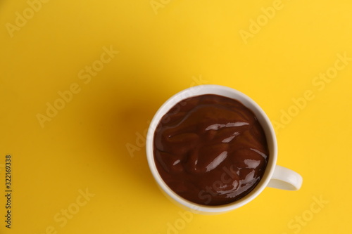 white cup of delicious chocolate