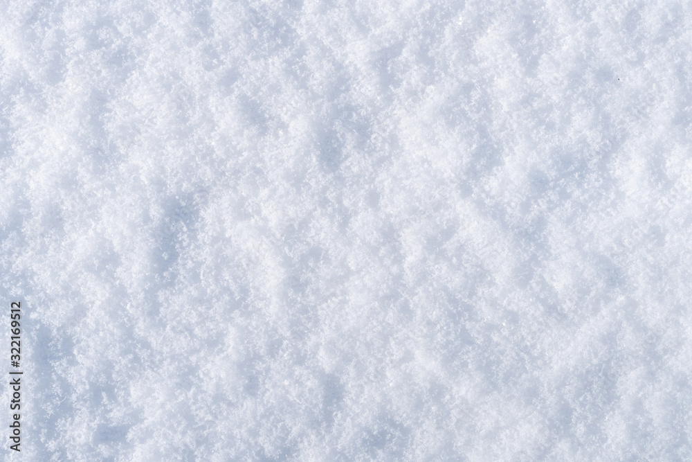 Snow texture, Top view of the snow. Texture for design. Snowy white texture.