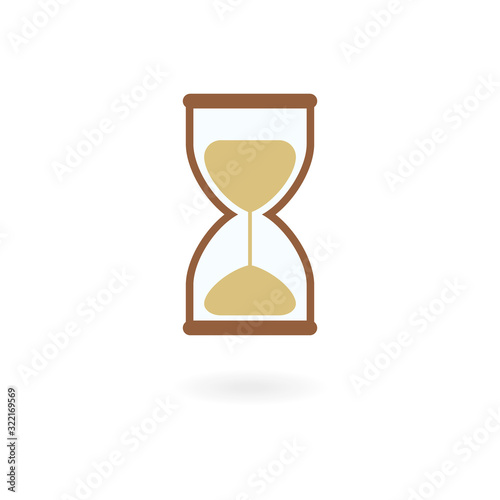 icon hourglass countdown. Flat vector illustration isolate on a white background. easy to use