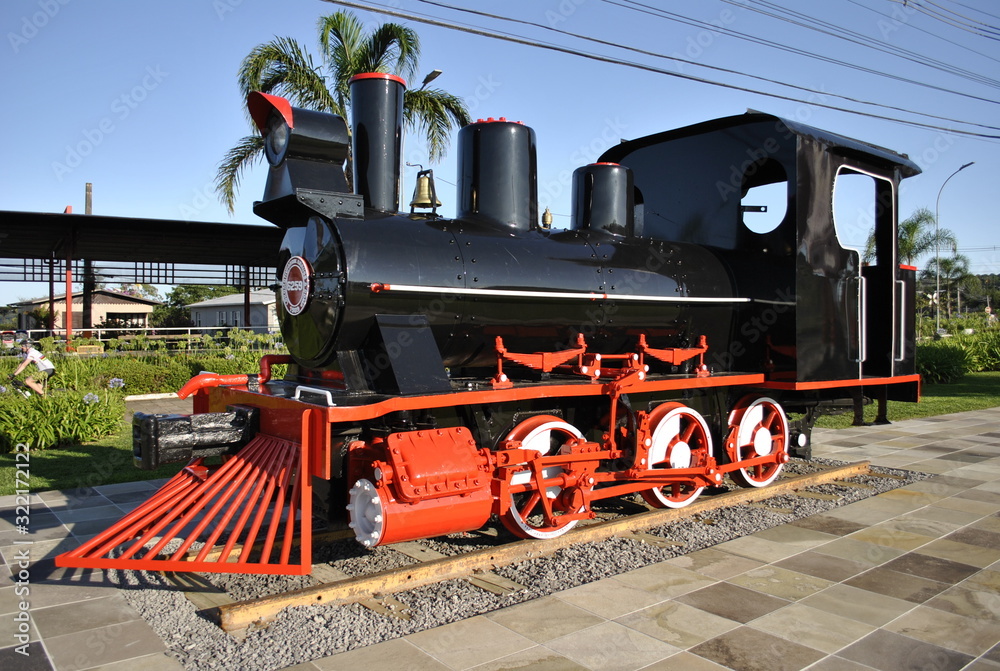 Naklejka premium old steam locomotive