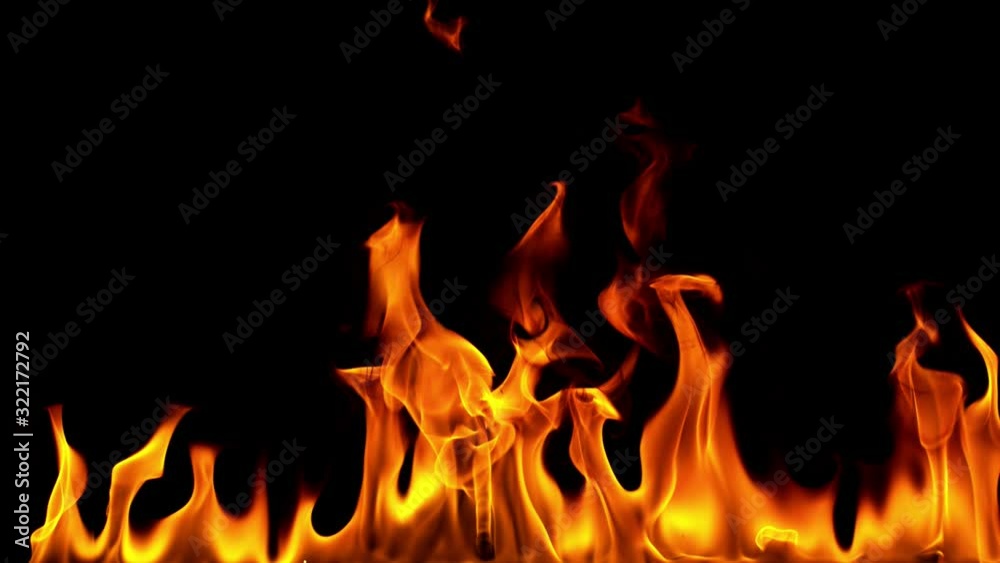Super slow motion of fire line isolated on black background. Filmed on high speed camera, 1000 fps Super slow motion of fire line isolated on black background. Filmed on high speed camera, 1000 fps