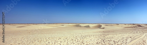Panoramic view of the Sahara desert