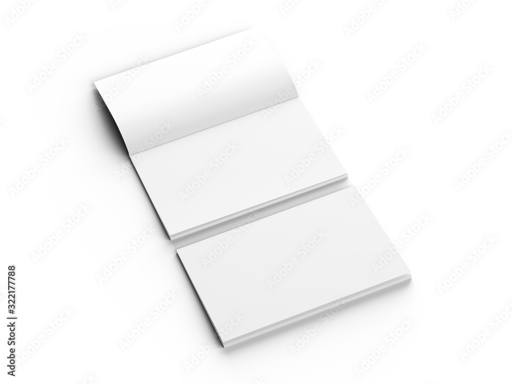 Magazine with open cover. Vertical A4 format. 3d illustration.