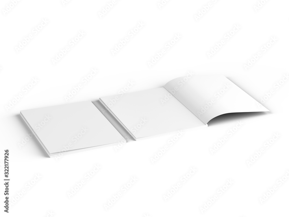 Magazine with open cover. Vertical A4 format. 3d illustration. Magazine with open cover. Vertical A4 format. 3d illustration.