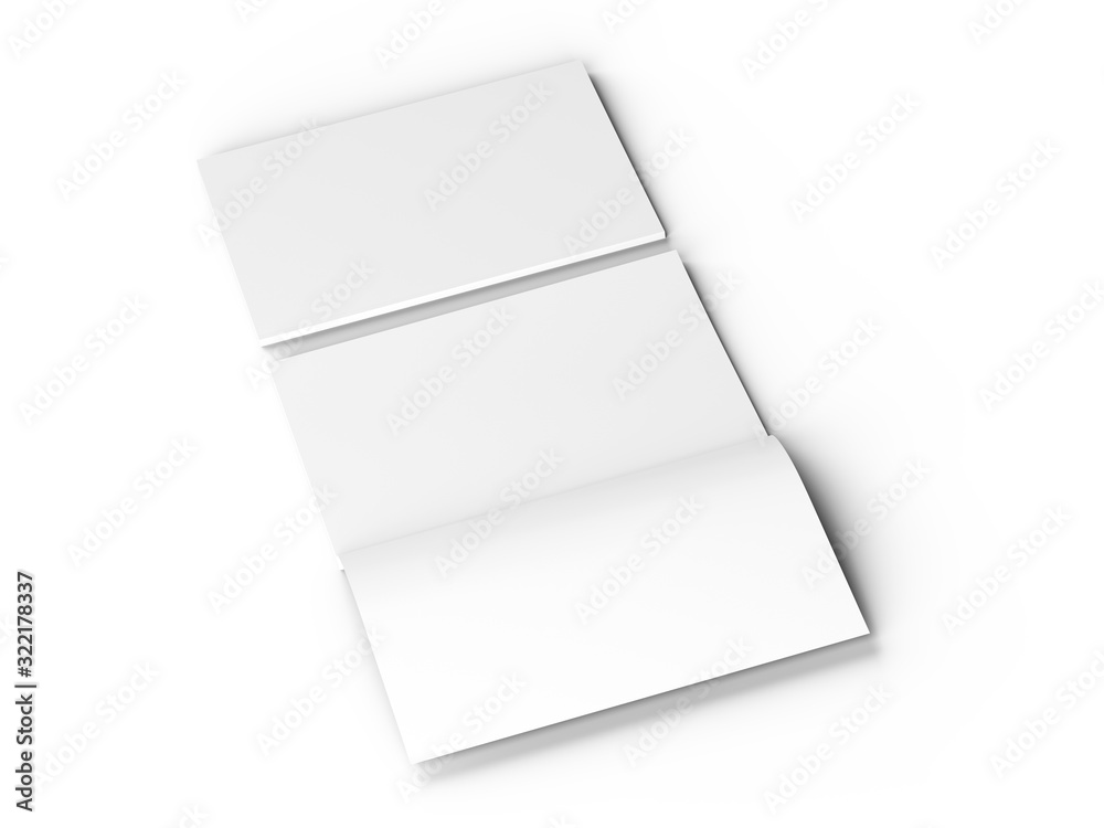 Magazine with open cover. Vertical A4 format. 3d illustration. Magazine with open cover. Vertical A4 format. 3d illustration.