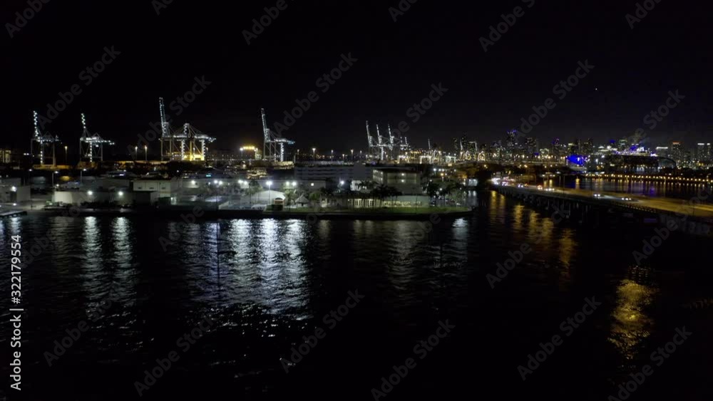 custom made wallpaper toronto digitalAerial video Miami Beach Coast Guard island Macarthur Causeway