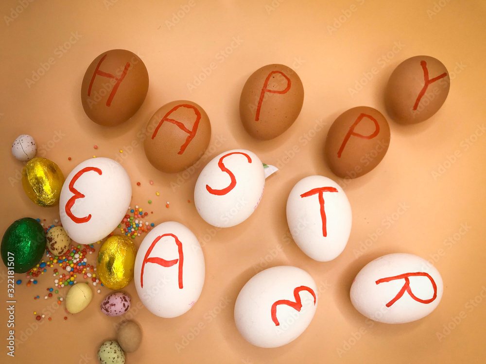 Decorated fresh eggs for Easter Decorated fresh eggs for Easter