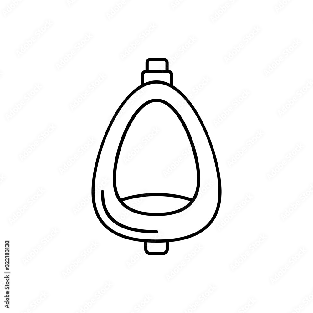 Obraz premium Urinal, toilet icon. Simple line, outline vector bathroom icons for ui and ux, website or mobile application