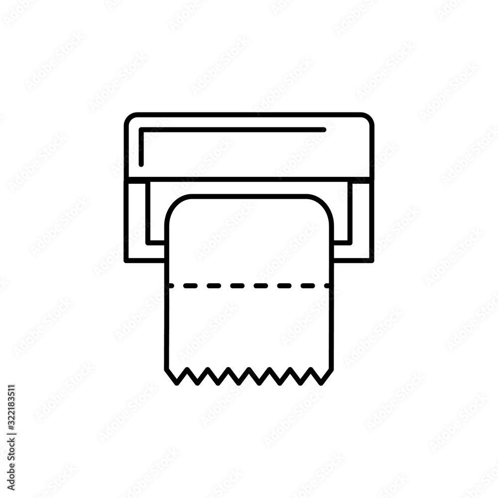 Napkins, bathroom icon. Simple line, outline vector bathroom icons for ui and ux, website or mobile application Napkins, bathroom icon. Simple line, outline vector bathroom icons for ui and ux, website or mobile application
