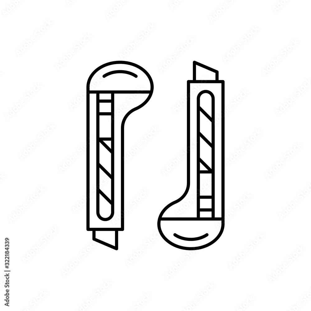 Cutter icon. Simple line, outline vector elements of construction tool icons for ui and ux, website or mobile application Cutter icon. Simple line, outline vector elements of construction tool icons for ui and ux, website or mobile application