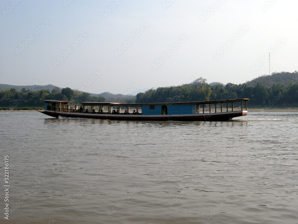 boat in luang - prabang - Laos