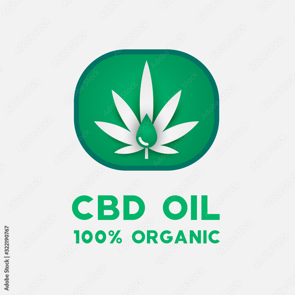 CBD oil icon with cannabis leaf. Medical CBD oil logotype. CBD oil icon with cannabis leaf. Medical CBD oil logotype.