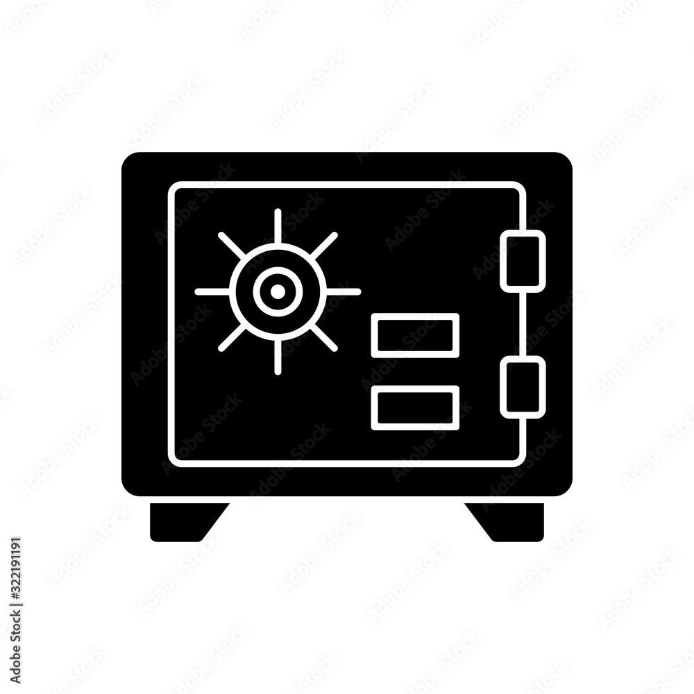 Bank, deposit, safe, safety, strongbox Glyph Icon. Vector isolated illustration Bank, deposit, safe, safety, strongbox Glyph Icon. Vector isolated illustration