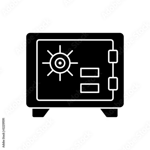 Free Download Bank, deposit, safe, safety, strongbox Glyph Icon. Vector isolated illustration - GFXLoad
