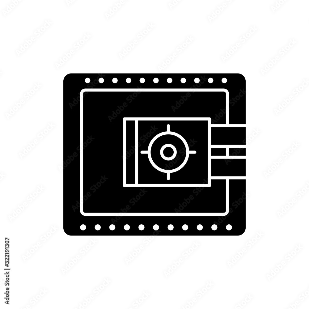 Bank, deposit, safe, safety, strongbox Glyph Icon. Vector isolated illustration Bank, deposit, safe, safety, strongbox Glyph Icon. Vector isolated illustration