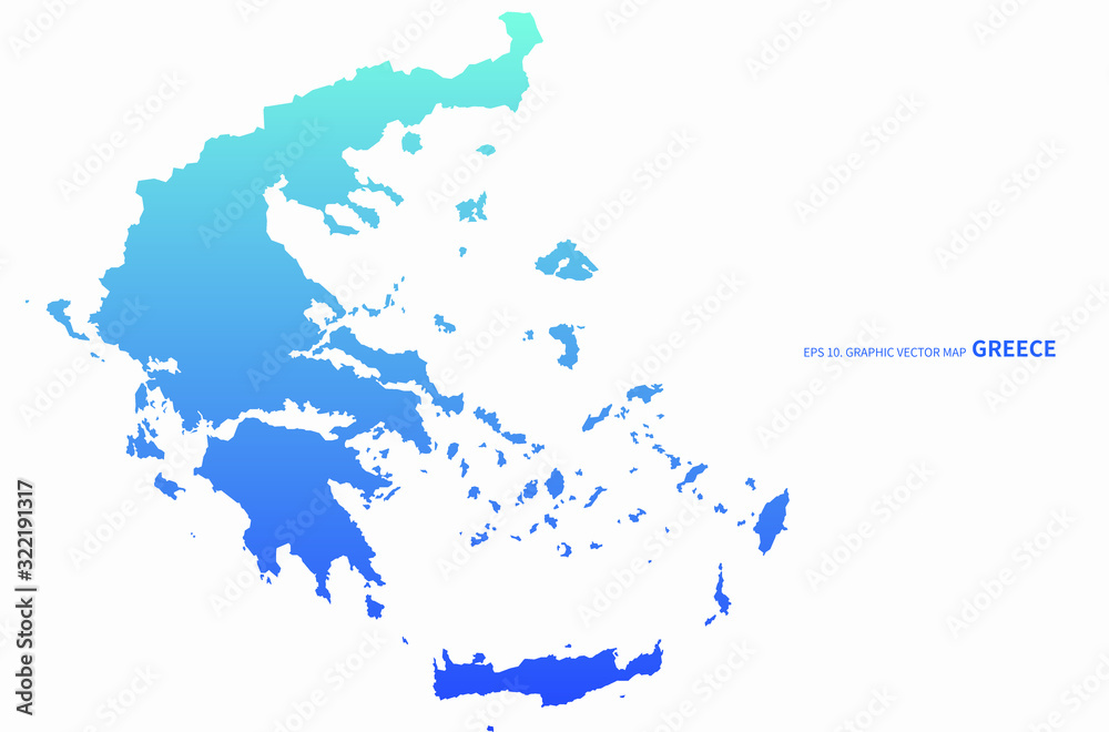 Obraz premium mapa grecji. wysokiej jakości grecja wektorowa mapa świata. Mapa krajów Europy.