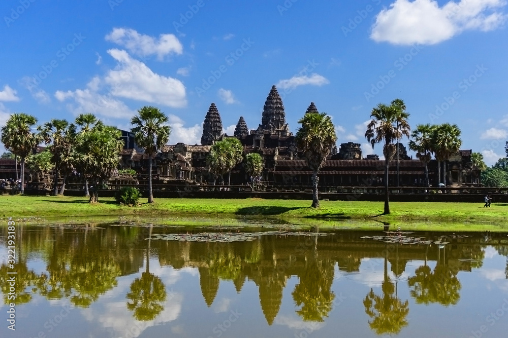 Angkor Wat temple. Travel to Cambodia landscape. 