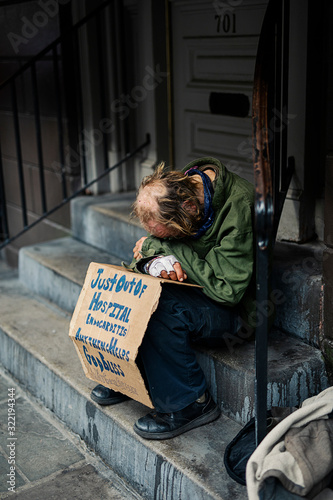 Homeless Man On Streets