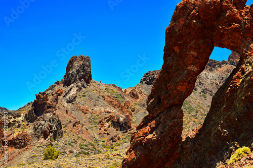 Vivid Blue sky at the Queen's Shoe In Tenerife, Canary Islands