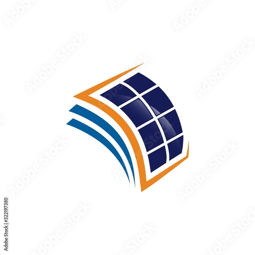 solar energy logo design vector