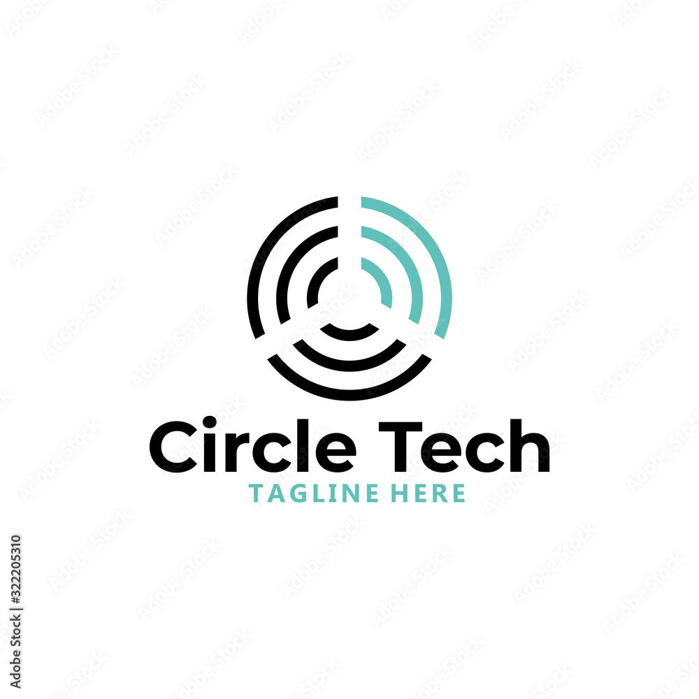 circle tech logo icon vector isolated circle tech logo icon vector isolated