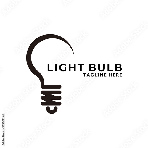 light bulb logo icon vector isolated