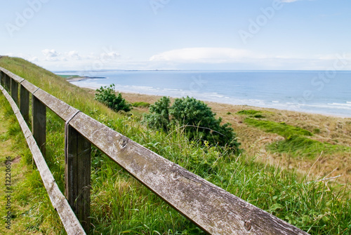 Wallpaper Mural View of the ocean past the sand dunes over a wooden fence Torontodigital.ca