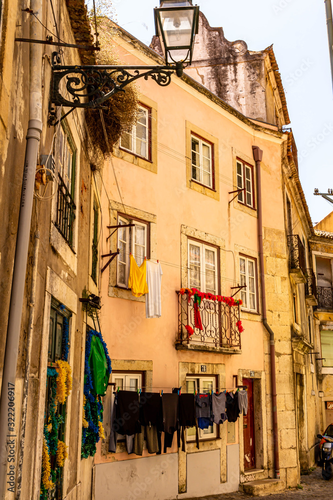 old street in Lisbon Portugal