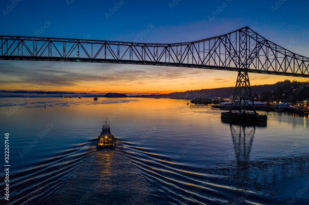 Astoria Sunrise Aerial
