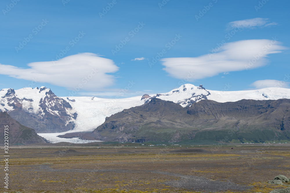 View of Vatnajokull glacier in south Iceland View of Vatnajokull glacier in south Iceland