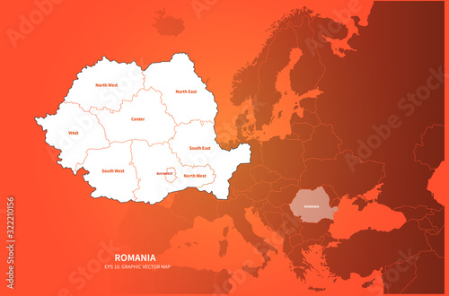 graphic vector map of roman...