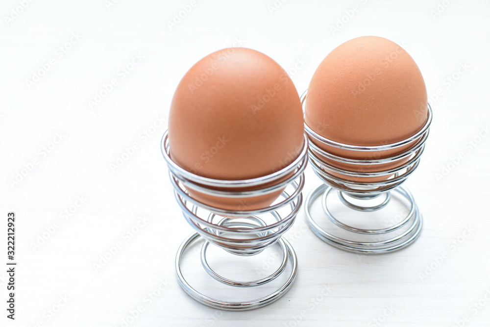 Peasant chicken eggs on light background Peasant chicken eggs on light background