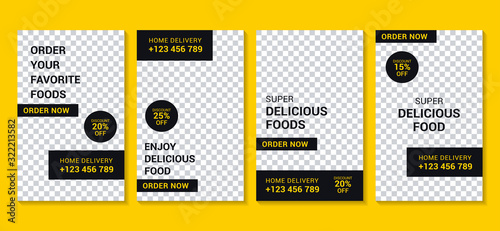 set of slides trendy fashion social media banner template. vol 55