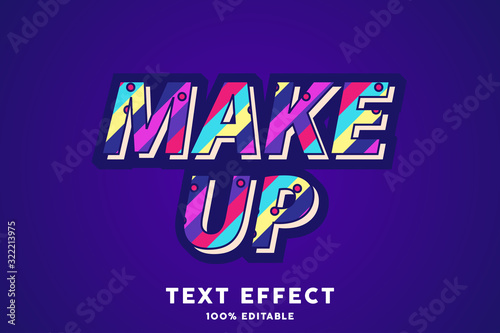 Colorful text effect, editable text