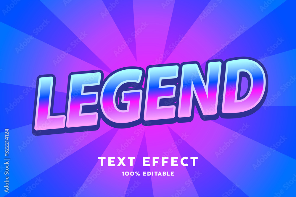 Gradient comic zoom style text effect