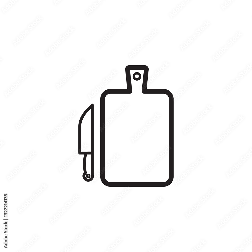 cutting boards and knives icon design vector logo template EPS 10 cutting boards and knives icon design vector logo template EPS 10