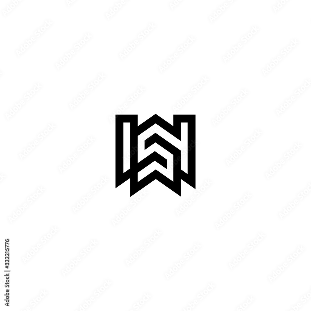 WS SW Letter Logo Design Template WS SW Letter Logo Design Template