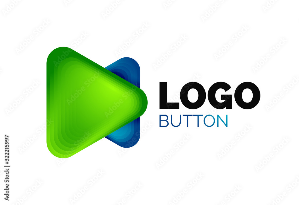 Play, arrow or download button icon, minimal design business logo template. 3d geometric bold in relief style with color blend steps effect. Vector Illustration For Wallpaper, Banner, Background, Card Play, arrow or download button icon, minimal design business logo template. 3d geometric bold in relief style with color blend steps effect. Vector Illustration For Wallpaper, Banner, Background, Card