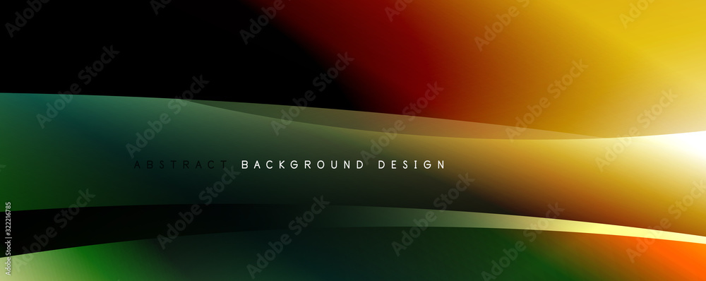 Wave liquid style lines with shadows and light on gradient background Wave liquid style lines with shadows and light on gradient background