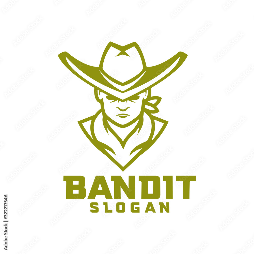 bandit character logo icon design cartoon bandit character logo icon design cartoon