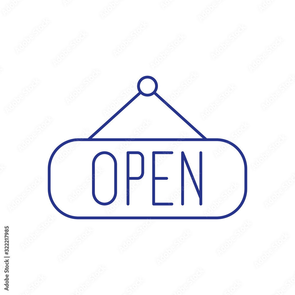 label open hanging isolated icon label open hanging isolated icon