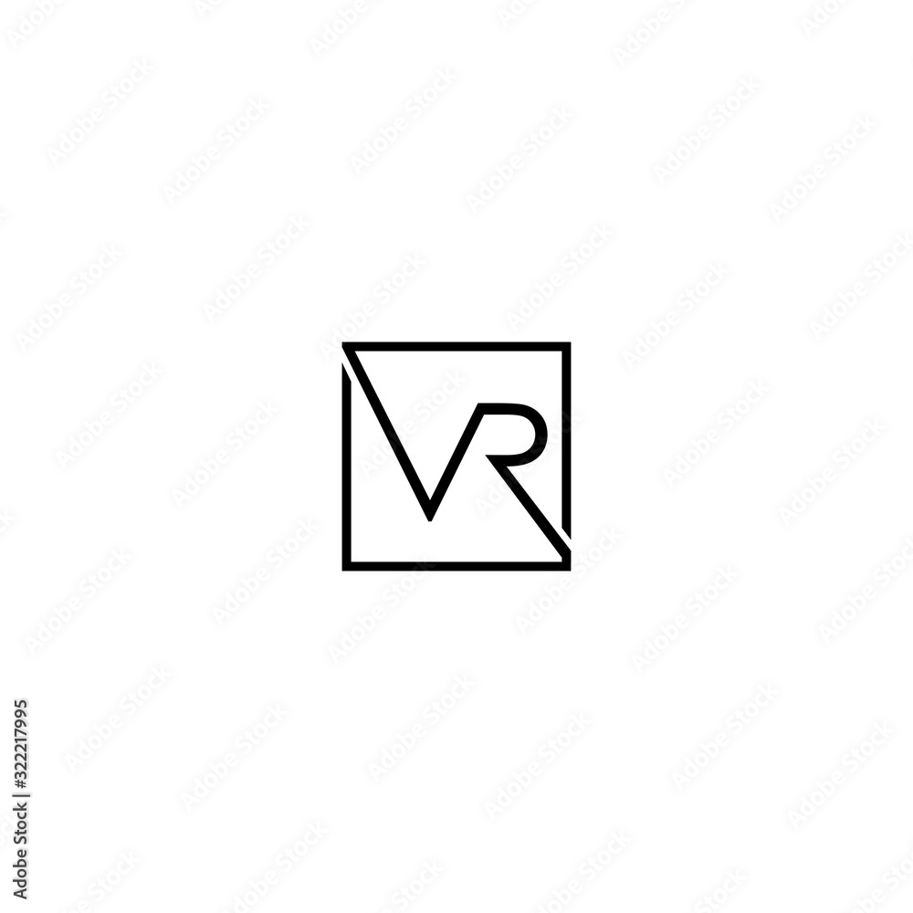 VR V R Logo Design Icon Vector Template VR V R Logo Design Icon Vector Template