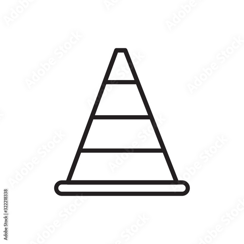 safety cone icon design vector logo template EPS 10