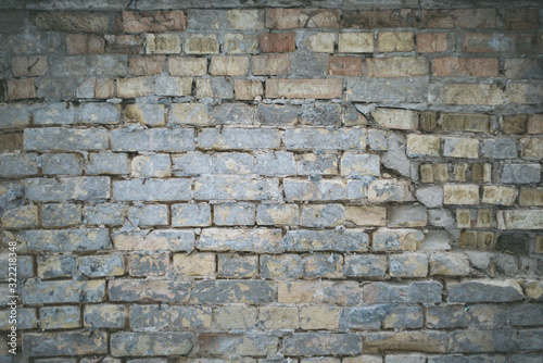 Blue brick wall  downtown Kiev